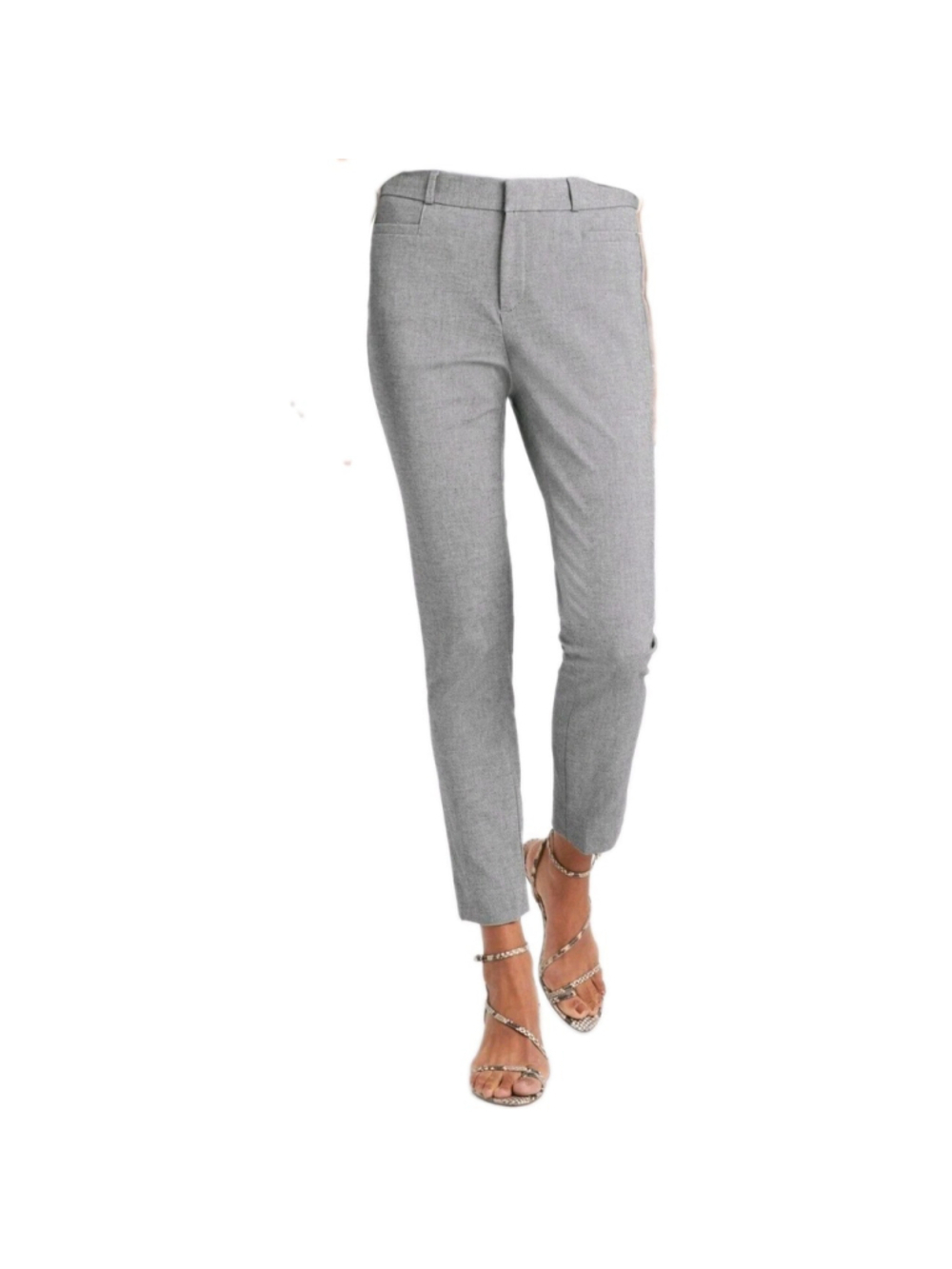 Banana Republic Women Gray Fitted Dress Pants Size 4 Waist 28 Inseam 30 NWT $90